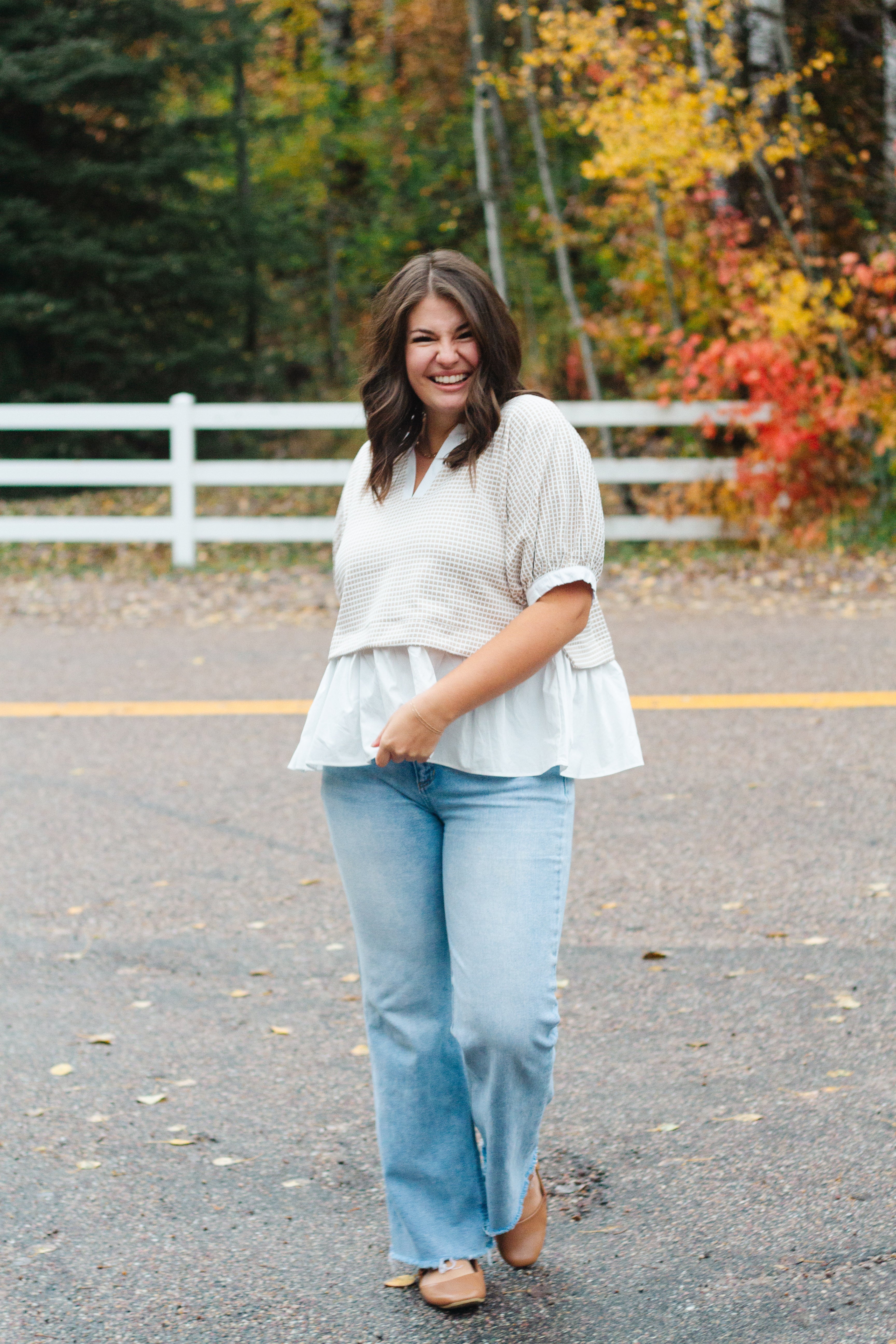 Camila Check Knit Top